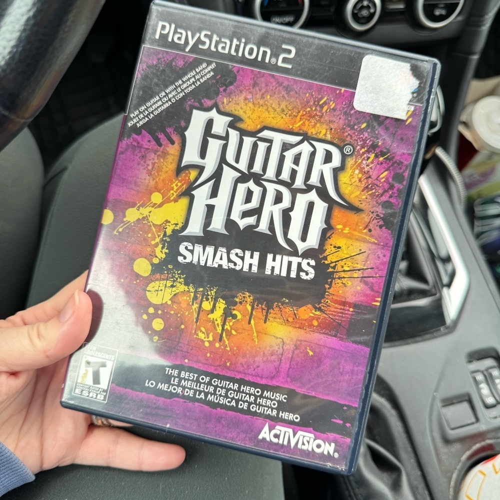 Sony PlayStation 2 Guitar Hero Smash Hits - Purple and Yellow